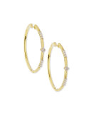 Lisse Triple Diamond Pavé Hoop Earrings