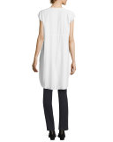 Go Tailgate High-Low Stretch-Silk Top