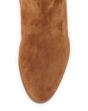 Suede Over-the-Knee Flat Boot