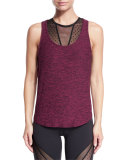 Pull Your Featherweight Tank Top, Black Merlot