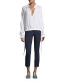 Bennett Poet Blouse, White