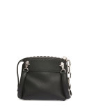 Attica Flap Fringe Crossbody Bag, Black