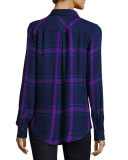 Hunter Plaid Shirt, Navy/Ultraviolet