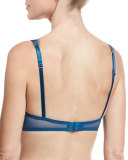 Nuits a Marrakesh Underwire Triangle Bra, Metal Sapphire