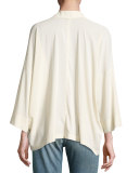 Oversized Split-Neck Blouse