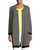 Striped Long Sweater Coat 