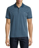 Kinetic Triangle-Pattern Polo Shirt, Philippines Blue