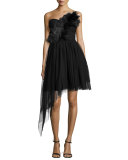 Strapless Tulle Dress, Black