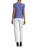 Tech-Cotton Wide-Cuff Pants, Ivory