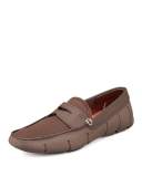 Rubber Penny Loafer, Brown