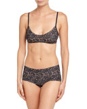 Venise Bare Microfiber Bralette, Black/Taupe