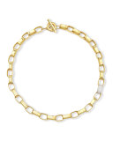Princess 18K Yellow Gold Single Diamond Link Necklace