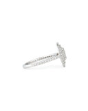 Bouquet 18k White Gold Round Diamond Ring, Size 6.5