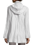 Rumpled Hooded Jacket, Bone