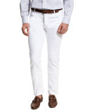Twill Five-Pocket Pants, White