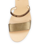 Miko Strappy Leather City Sandal, Honey Gold/Caramel