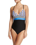 Multi-Print One-Piece Swimsuit