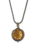 Bronze Athena Coin Pendant Necklace