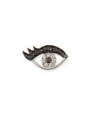 Small Eyelash Evil Eye Stud Earrings