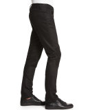 Archer Coated Leather Jacket, Black