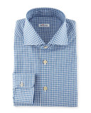 Box-Check Woven Dress Shirt, Blue