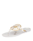 Georgica Jelly Thong Sandal, Silver/Gold