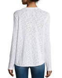 Lola Burnout Slub Lace-Up T-Shirt