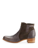 Viola Leather & Suede Bootie, Forged Iron