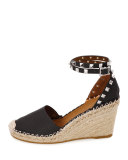 Rockstud Double Espadrille Wedge Pump