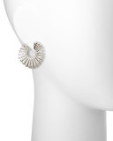Ventaglio 18k White Gold Round Diamond Earrings
