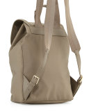 Slouchy Nylon Backpack, Porcini