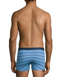 Striped Hipster Boxer Briefs, Blue