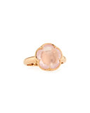 Bon Ton Pink Quartz Flower Ring in 18K Rose Gold