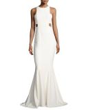 Millbury Cutout Mermaid Gown, White