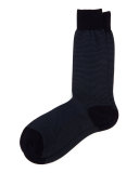 Mid-Calf Stretch-Lisle Dress Socks