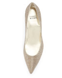 Poco Metallic Fabric Pump, Platinum