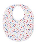 Strawberry Delight Printed Baby Bib, Red/White