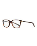 Men's Stone Rectangle Fashion Glasses, Matte Sable Tortoise 