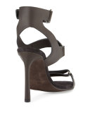 Monili Triple-Strap High-Heel Sandal, Onyx