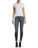 Nico Released-Hem Skinny Ankle Jeans, Gray