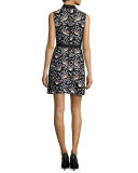 Peony Fit & Flare Mini Dress, Baby Blue