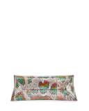 Manila Stretch Python Clutch Bag, Pink