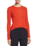 Cashmere Ribbed Crewneck Top