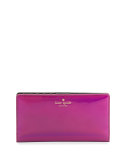 ranier lane stacy iridescent wallet, baja rose
