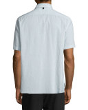 Micro-Stripe Organic Cotton Oxford Shirt