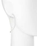 14k Gold Marquise Drop Earrings with Diamonds