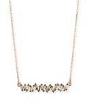 18K Rose Gold Diamond Baguette Necklace, 0.30 tdcw