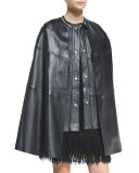 Leather Cape Vest, Black