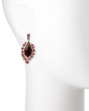Gold Struck Garnet, Ruby & Amethyst Drop Earrings