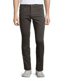 Essential Five-Pocket Twill Pants, Gray